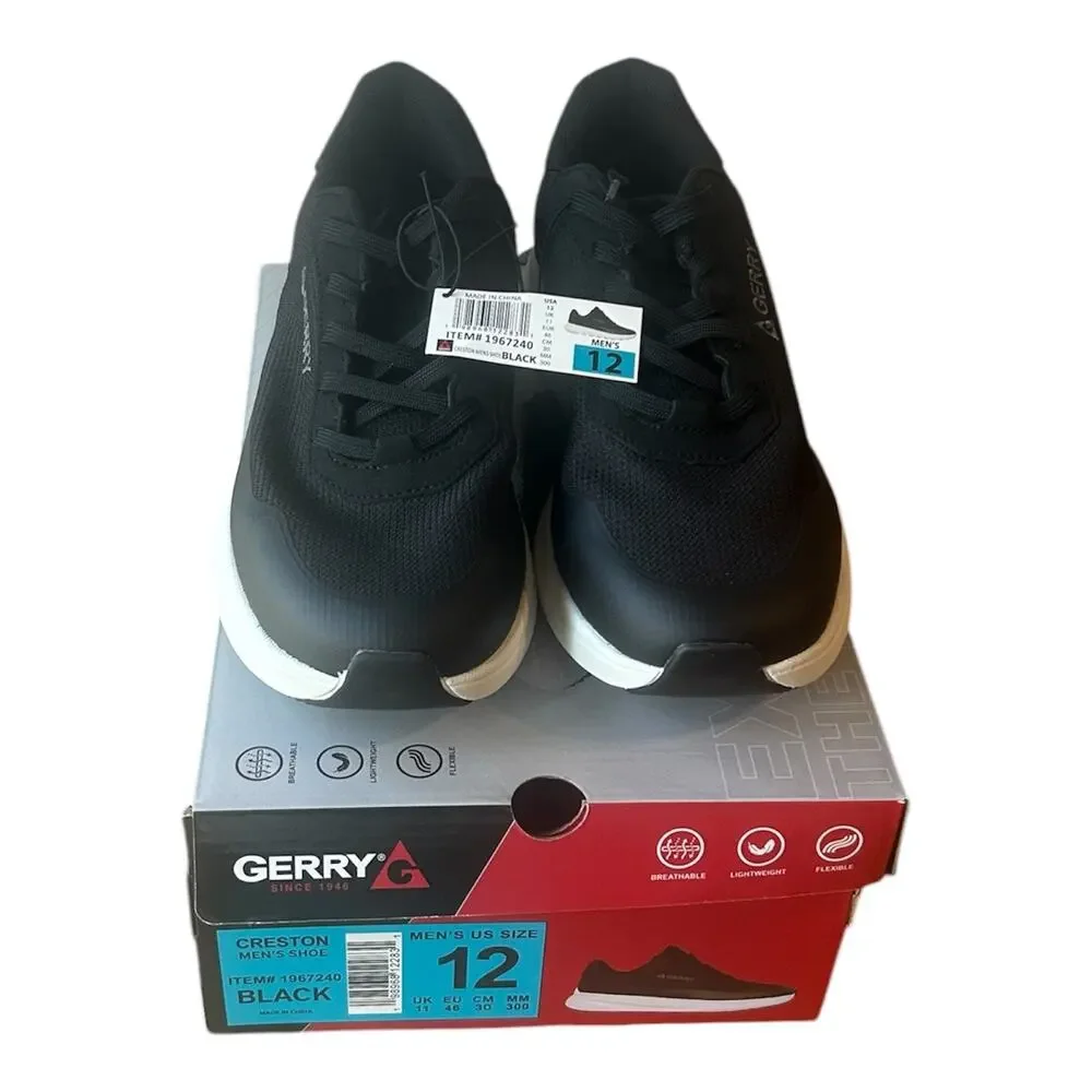 Gerry Men's Creston Shoe, Lightweight, Lace Up, Black, Size 12